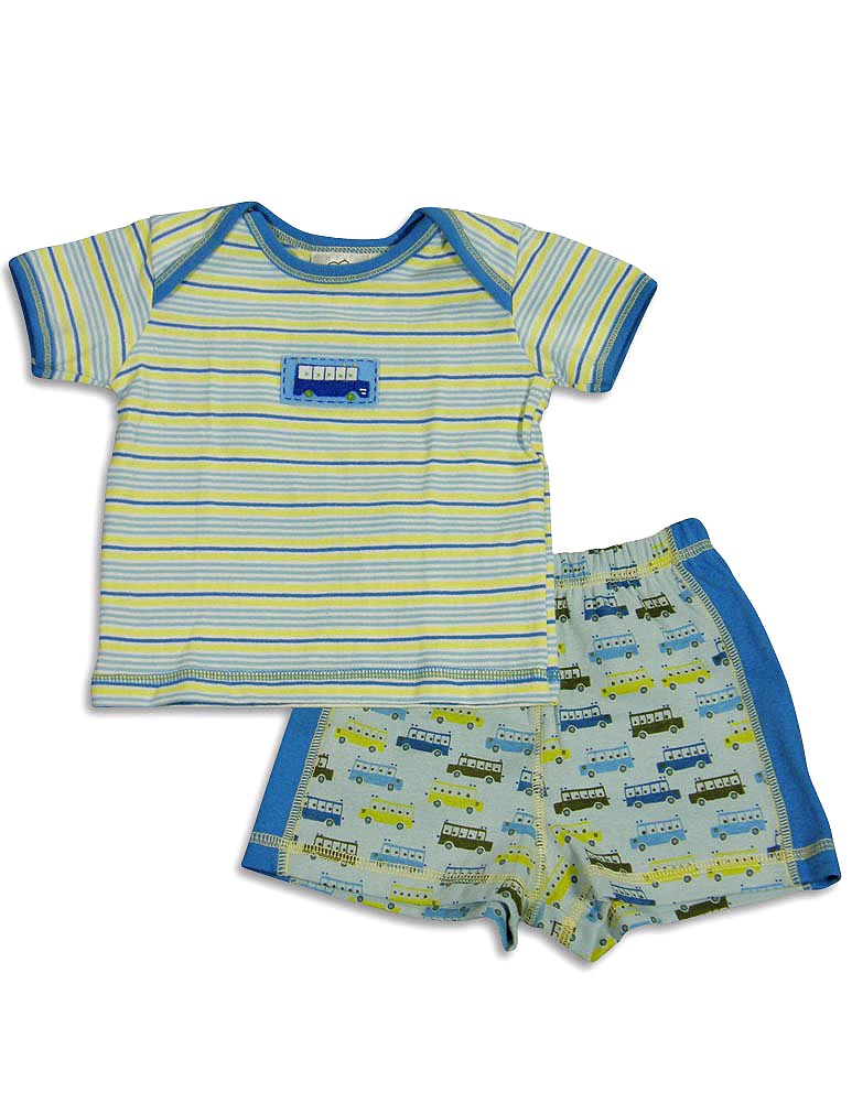 Cloud Mine - Baby Boys Short Sleeve Stripe Short Set-10