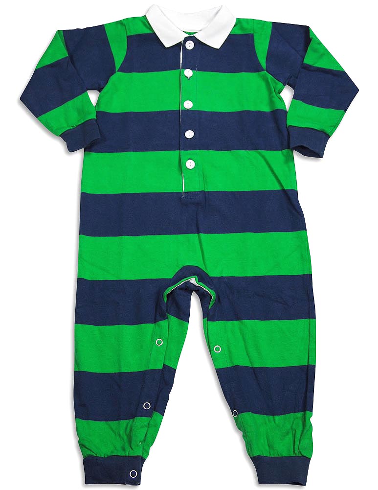 Sara's Prints Baby Infant Toddler Boys One Piece Rugby Coverall Playsuit Pajama-1