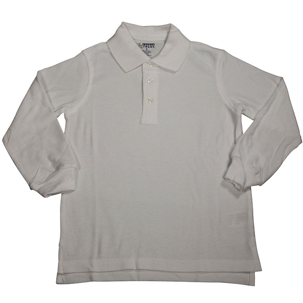 French Toast School Uniform Unisex Long Sleeve Pique Polo Shirt (Husky Sizes)-1