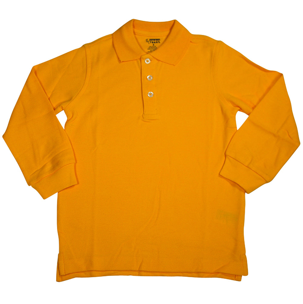 French Toast School Uniform Unisex Long Sleeve Pique Polo Shirt (Husky Sizes)-9