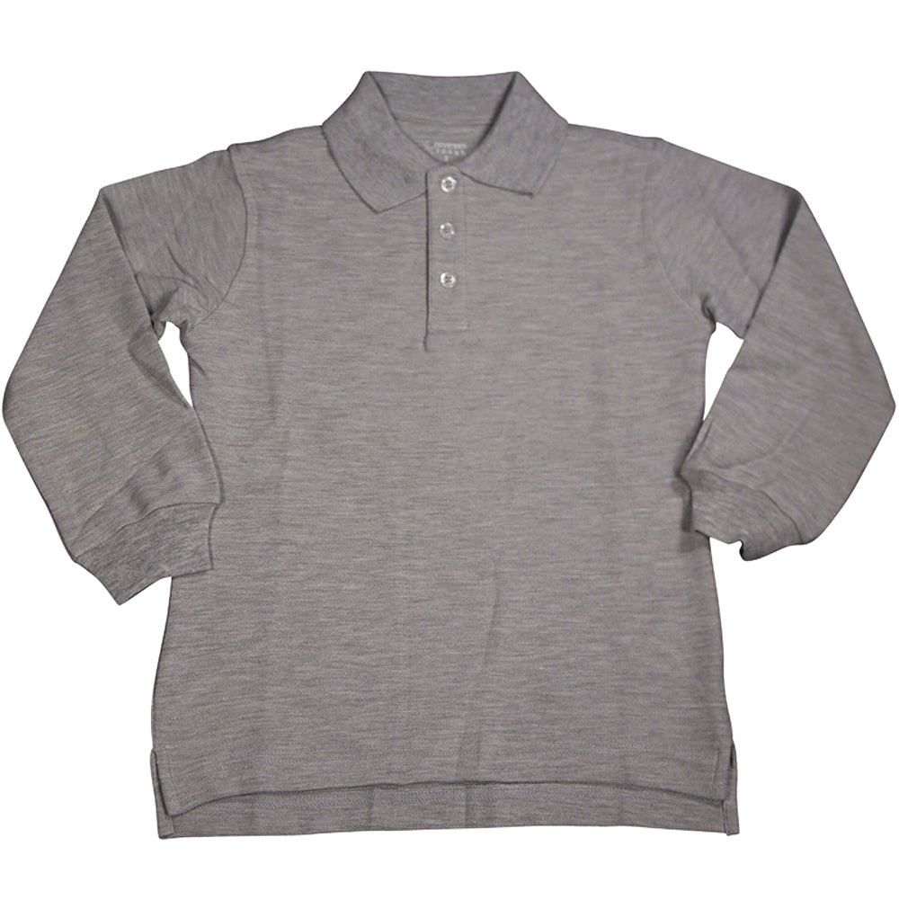 French Toast School Uniform Unisex Long Sleeve Pique Polo Shirt (Husky Sizes)-10