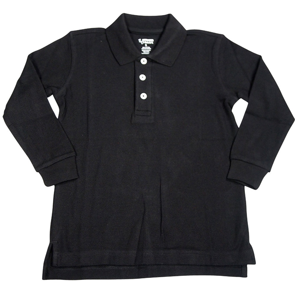 French Toast School Uniform Unisex Long Sleeve Pique Polo Shirt (Husky Sizes)-11