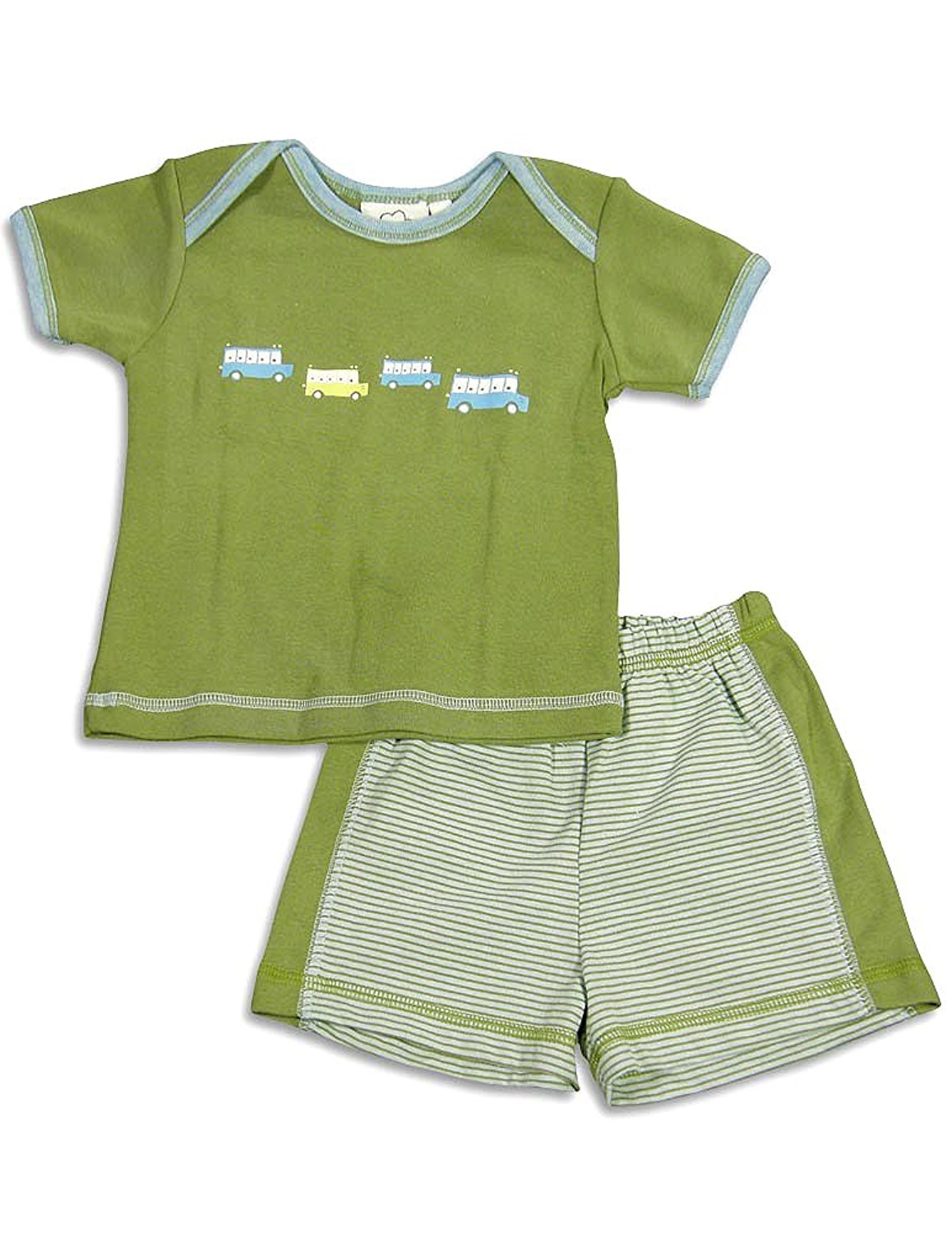 Cloud Mine - Baby Boys Short Sleeve Stripe Short Set-1