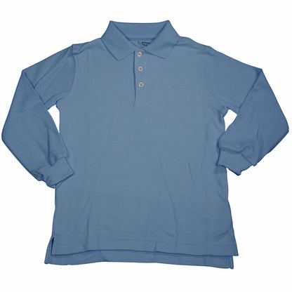 French Toast School Uniform Unisex Long Sleeve Pique Polo Shirt (Husky Sizes)-3
